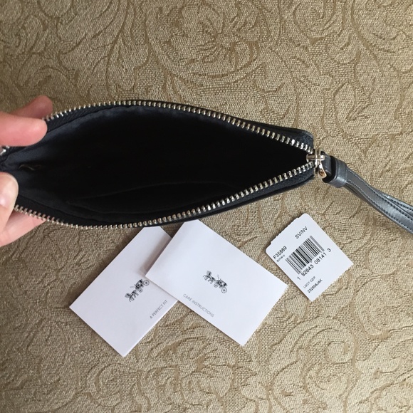 Coach Wristlet Blue Black